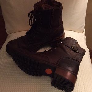 Women’s Brown Leather Harley Davidson Boots